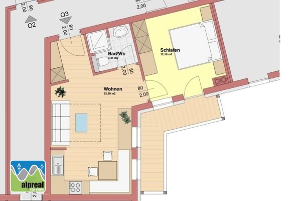 2-kamer appartement Wagrain Salzburgerland Oostenrijk