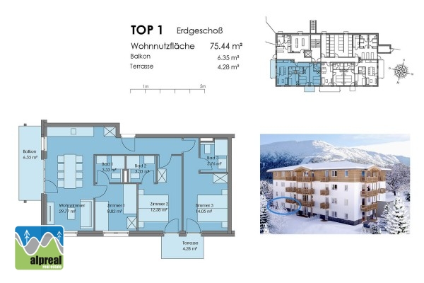 4 kamer appartement Katschberg Salzburgerland Oostenrijk