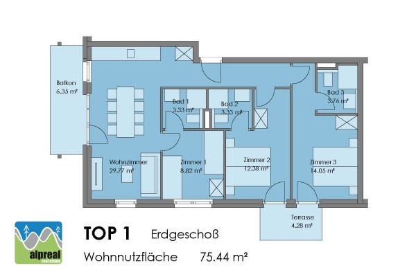 3 bedroom apartment Katschberg Salzburg Austria