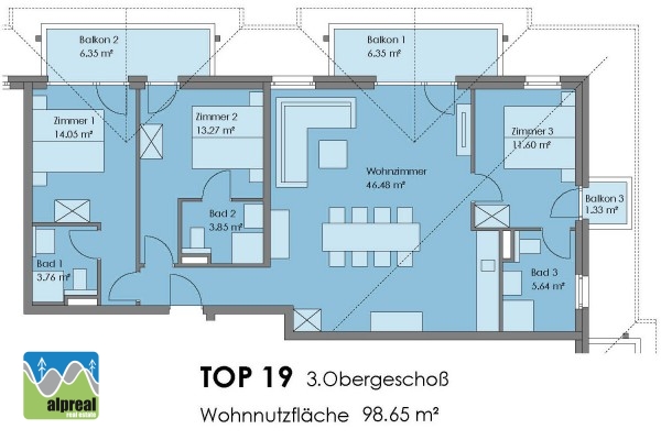 3 bedroom apartment Katschberg Salzburg Austria