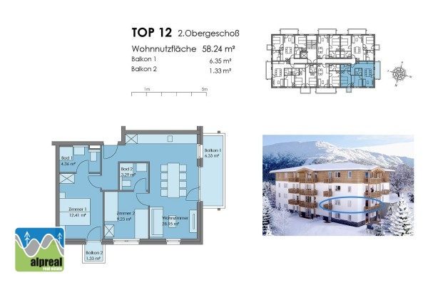 3 kamer appartement Katschberg Salzburgerland Oostenrijk