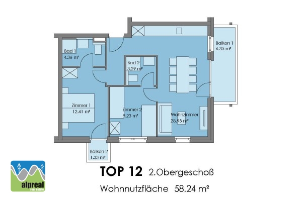 3 kamer appartement Katschberg Salzburgerland Oostenrijk