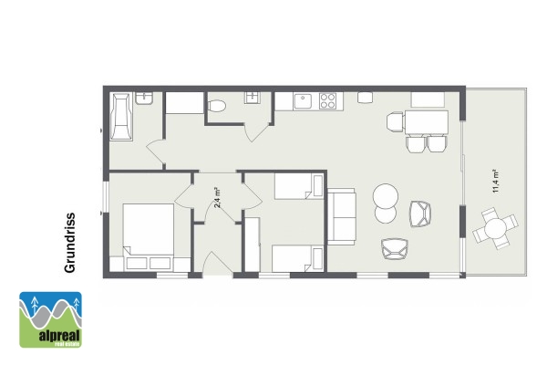 2-bedroom apartement in Viehhofen Salzburg Austria