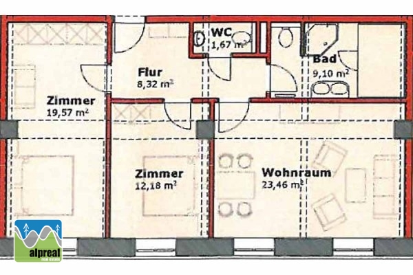 2-bedroom apartment in Zell am See Salzburg Austria