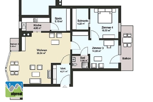 3 Zimmer Wohnung Filzmoos Salzburg Österreich
